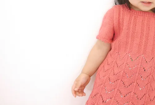 Detailed view of the Pelongpelong knit dress